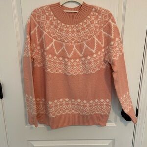 Cozy Pink Patterned Sweater